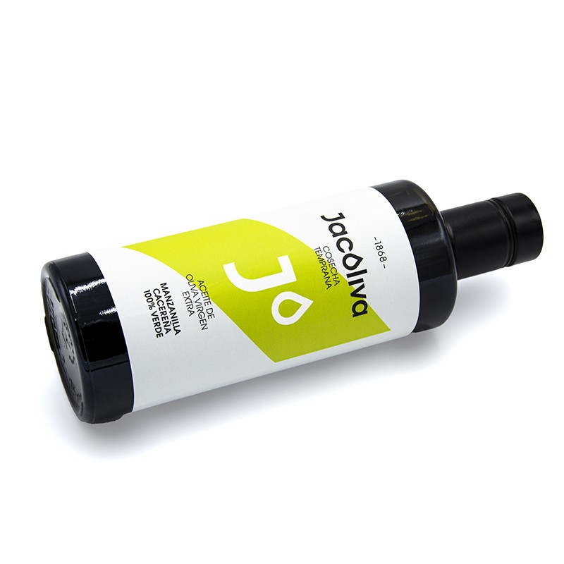 Aceite de oliva virgen extra 100% Manzanilla Verde JACOLIVA 500ml cristal